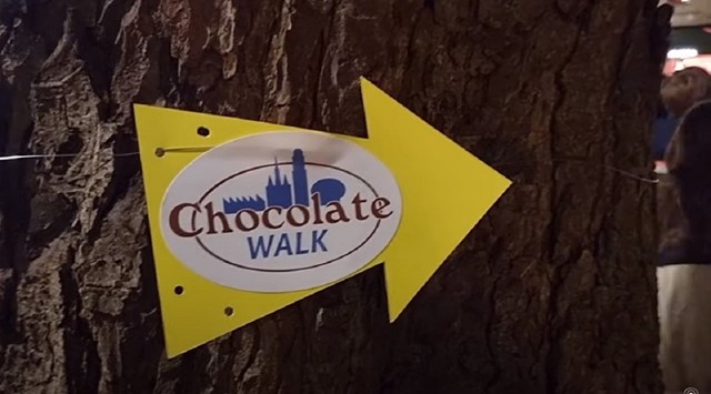 Gele pijlen Chocolate Walk Zwolle