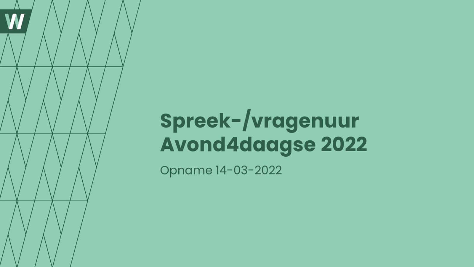 Dia Online Vragenuurtje Avond4daagse organisatoren 14 maart 2022