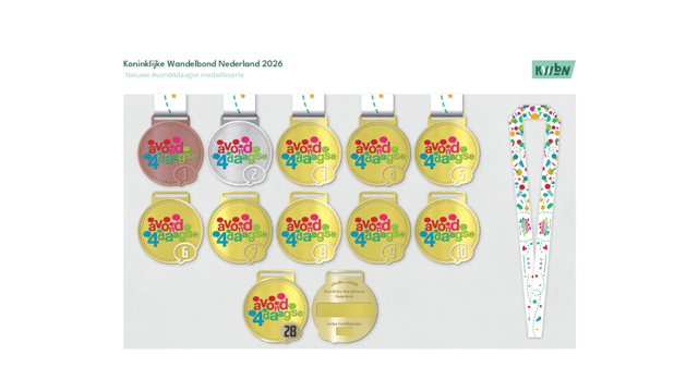 Overzichtsfoto Nieuwe Avond4daagse medailles