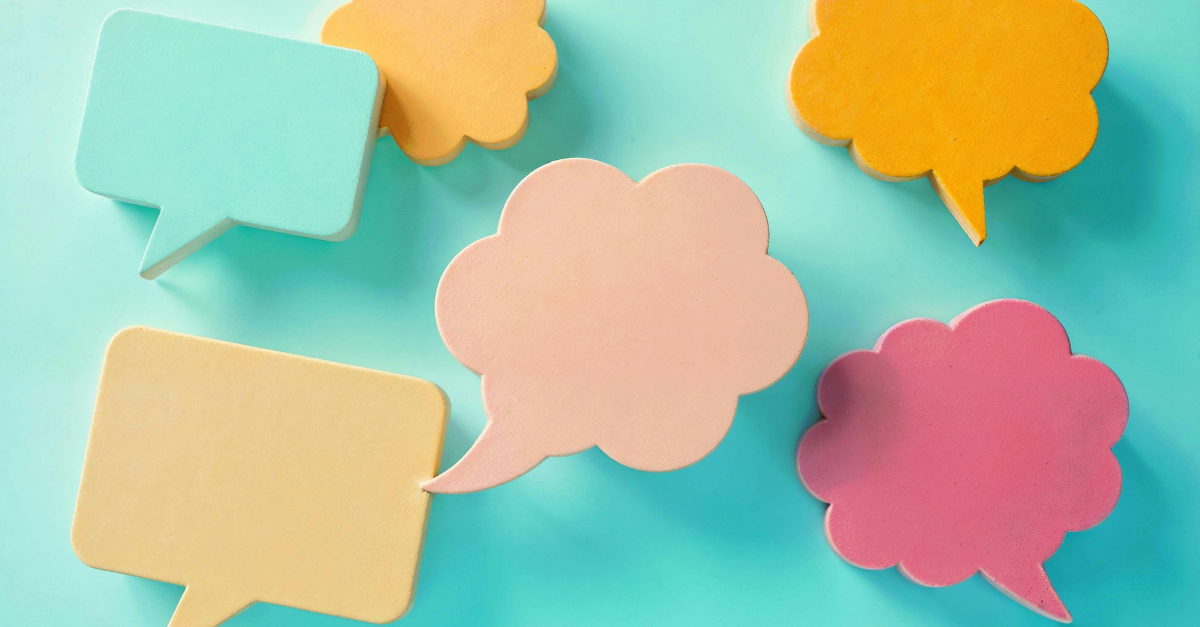 Tekstwolkjes en gedachtenwolkjes