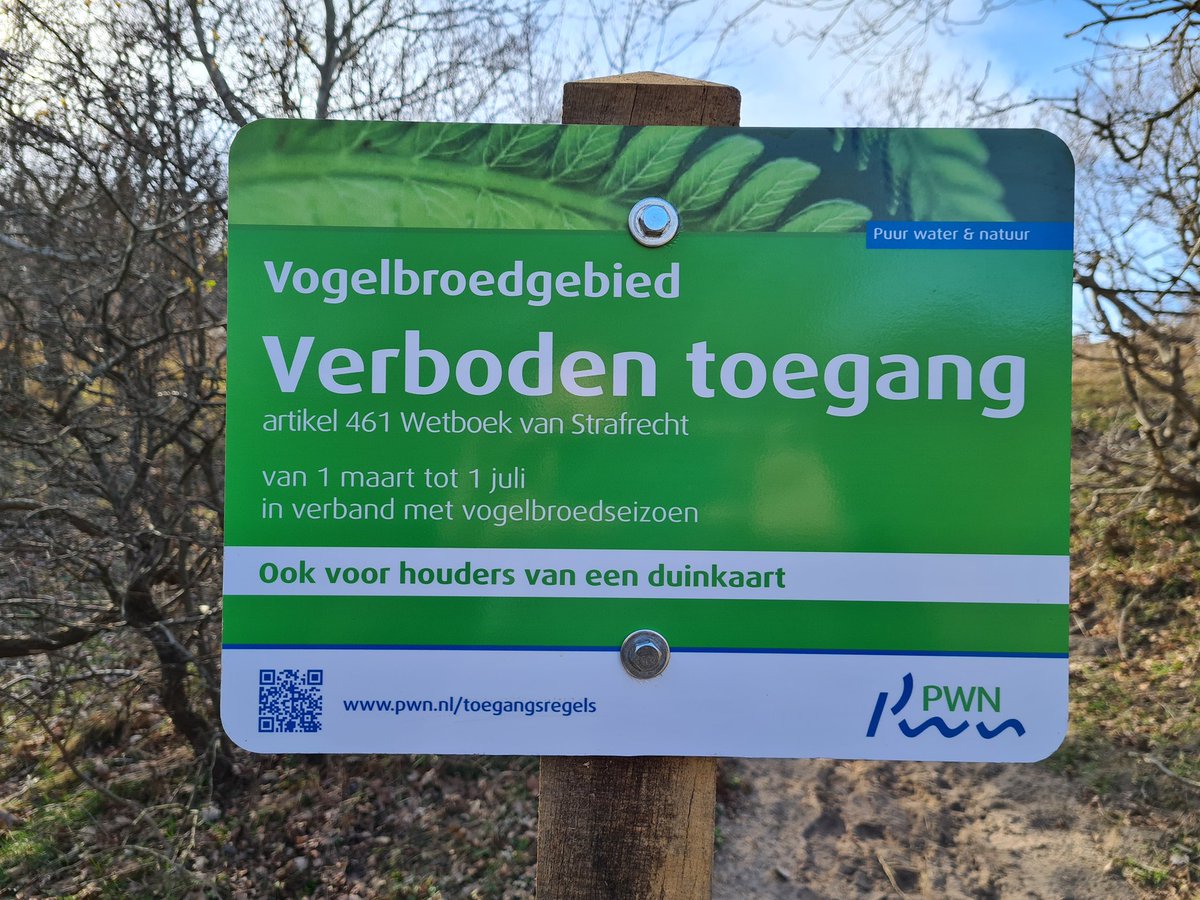 Vogelbroedgebied verboden toegang