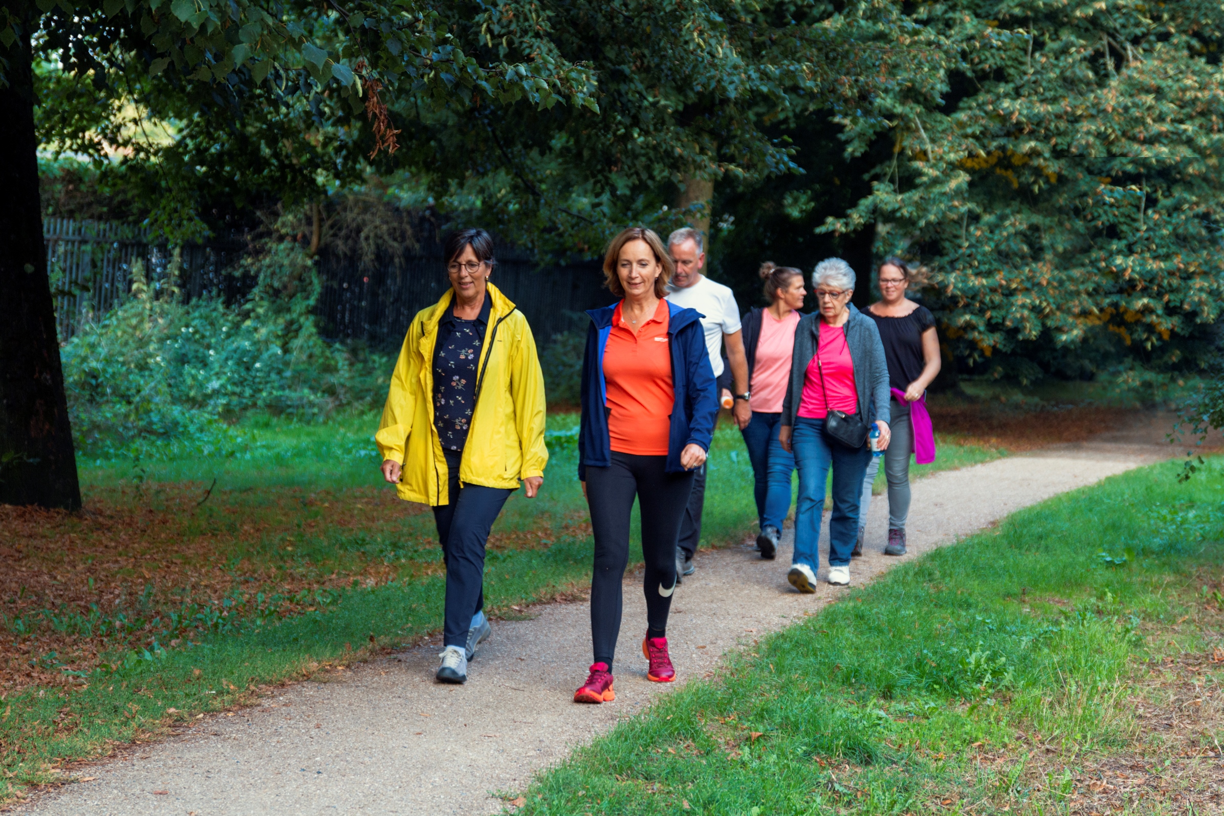 Groepje aan het wandelen