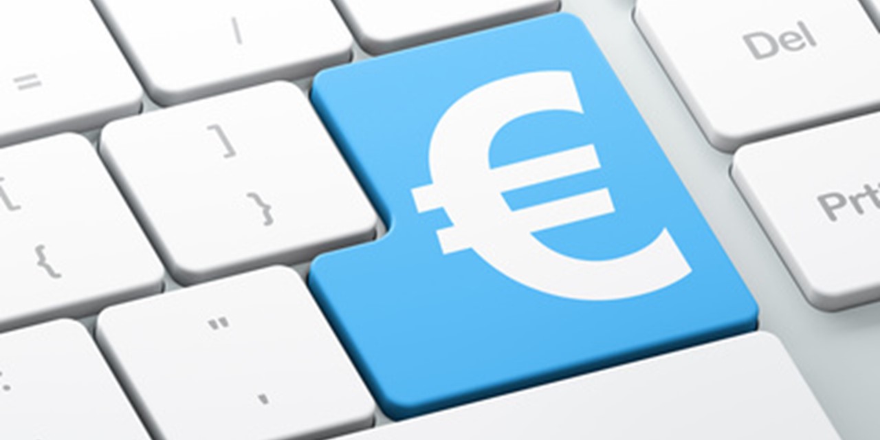 Euro teken op de enter van het toetsenbord