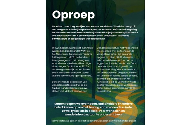 Oproep Meer Ruimte Voor Wandelen