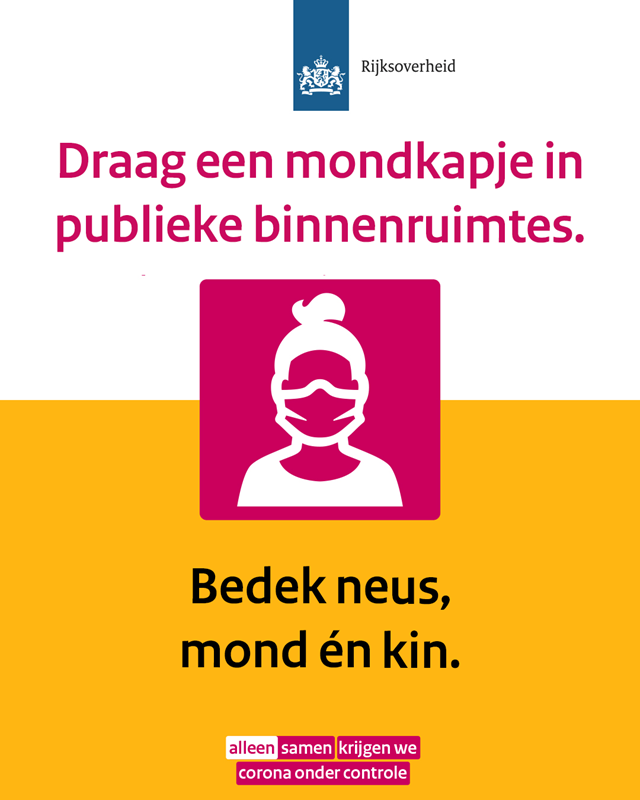 Poster Draag een mondkapje